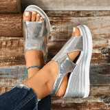 Baylie - Stilvolle Metallicsandalen