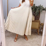 Vita | Ärmelloses Plisseekleid