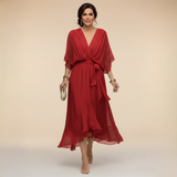 Emi | Chiffonkleid mit V-Ausschnitt