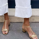 Sofia | Feine Sandalen mit Blockabsatz