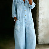 Alina | Denim-Jumpsuit im Hemd-Look