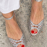 Malia | Glitzernde Slingback-Sandalen mit Absatz