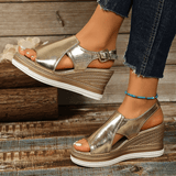 Baylie - Stilvolle Metallicsandalen