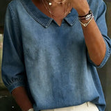 Cécile | Denimtop im Vintage-Look