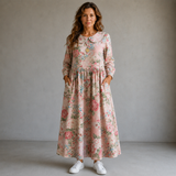 Brooklyn | Jeanskleid mit Blumendetail am Kragen