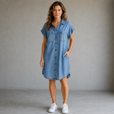 Helen | Button-Front Shirt Dress