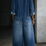 Elena | Jeans-Overall mit schulterfreien Trägern