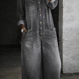 Elena | Jeans-Overall mit schulterfreien Trägern