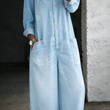 Elena | Jeans-Overall mit schulterfreien Trägern
