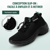 Orthopaedische Strickstoff-Schuhe - Tiefschwarz