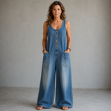 Ruth | Vintage Washed Denim Latzhose