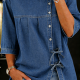 Lily | Wide Vintage Denim Blouse