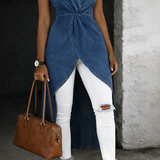 Jessica | Denim-Tunika mit V-Ausschnitt