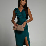 Maud | Elegantes Kleid mit V-Ausschnitt und Schlitz
