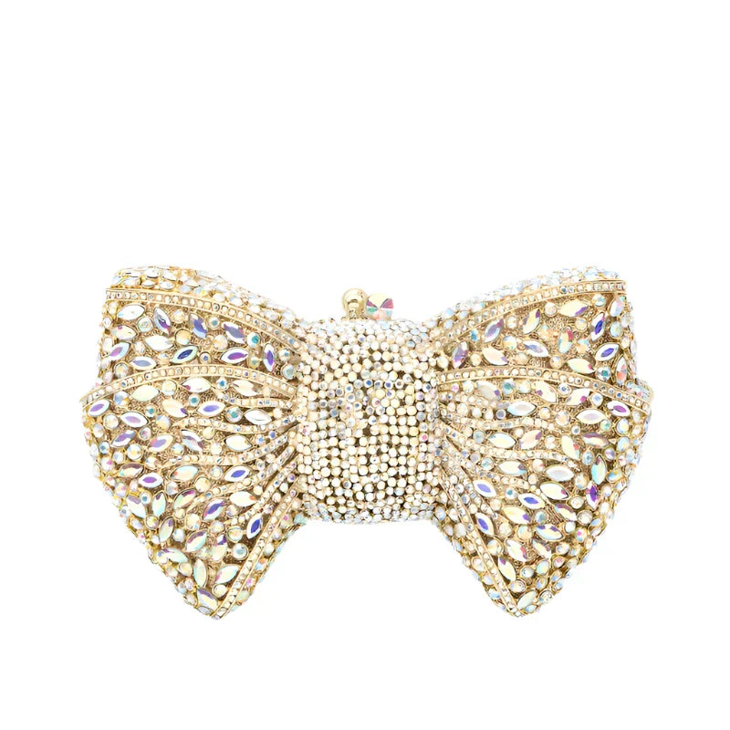 Églantine – Kristall-Clutch in Schleifenform