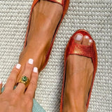 Mira | Flache Ballerinas im Metallic-Look