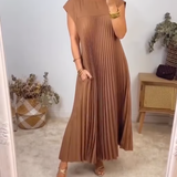 Vita | Ärmelloses Plisseekleid