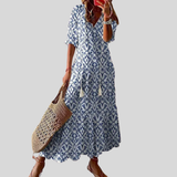 Michaela - Boho-Kleid mit elastischem Gürtel