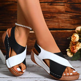 Nicole | Zweifarbige Orthopädische Sandalen