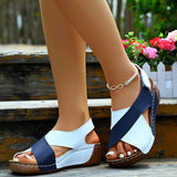 Nicole | Zweifarbige Orthopädische Sandalen