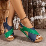 Nicole | Zweifarbige Orthopädische Sandalen