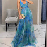 Elara | Elegantes Maxikleid mit Blumenmuster