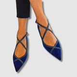 Noëlle | Elegante Navy Blaue Mokassins
