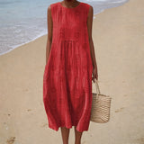 Elegant sleeveless summer dress