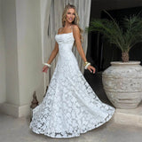 Maria | Langes Jacquard-Chiffon-Kleid