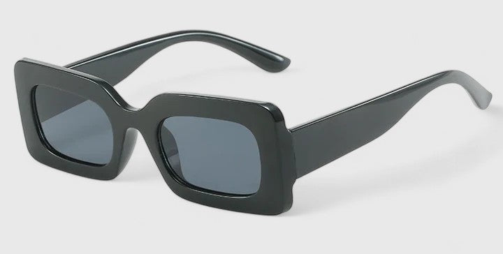 Eliana – Rechteckige Sonnenbrille in Dunkelgrün