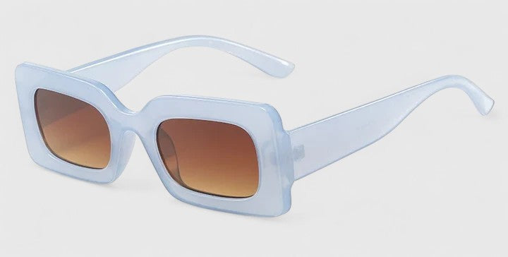 Eliana – Rechteckige Sonnenbrille in Dunkelgrün