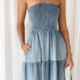Soline | Langes Jeanskleid