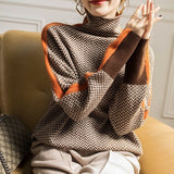 Eleanor | Luxury Herringbone High Neck