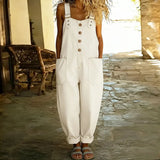 Mae | Vintage-Latzhose aus weichem Baumwollstoff in Denim-Optik