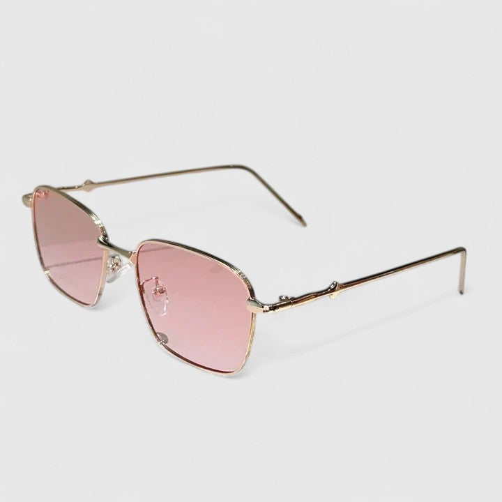 Raissa – Rosa Sonnenbrille mit Metallrahmen