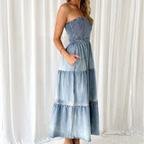 Soline | Langes Jeanskleid