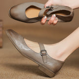 Sandra | Flats aus echtem Rindsleder