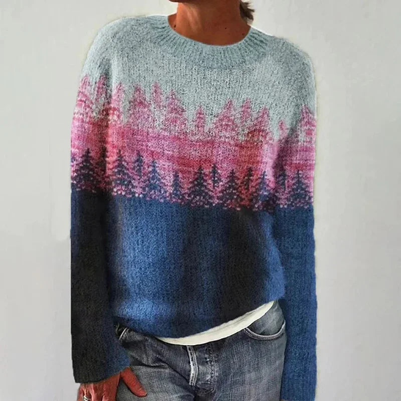 Cate – Pullover mit Landschafts-Farbverlauf