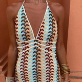Naama-Lee | Rückenfreies Maxikleid mit V-Ausschnitt