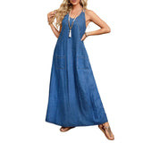 Clara | Elegantes langes Jeanskleid