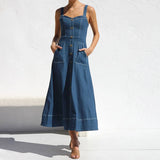 Élen | Jeans-Midikleid