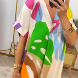 Rianna - Kleid mit abstraktem Print