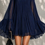 Friederike – Schulterfreies Chiffonkleid mit Glockenärmeln