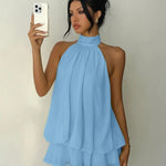 Heide – Gelbes Lagenkleid mit Neckholder