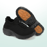 Orthopaedische Strickstoff-Schuhe - Tiefschwarz