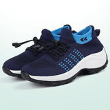 Orthopaedische Schuhe Ambulo aus Strickstoff - Marineblau