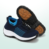 Orthopaedische Schuhe Ambulo aus Strickstoff - Marineblau
