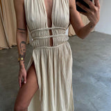 Zolla - Strukturierte Kleid mit Schlitz