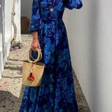 Luna | Maxikleid mit Blumendruck