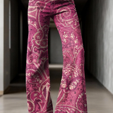 Romy | Schlagjeans mit Retro-Blumen